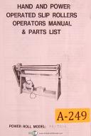 Acra-China-Acra China FR-P5016, Hand and Power Slip Rollers, OPeration & Parts List Manual-01